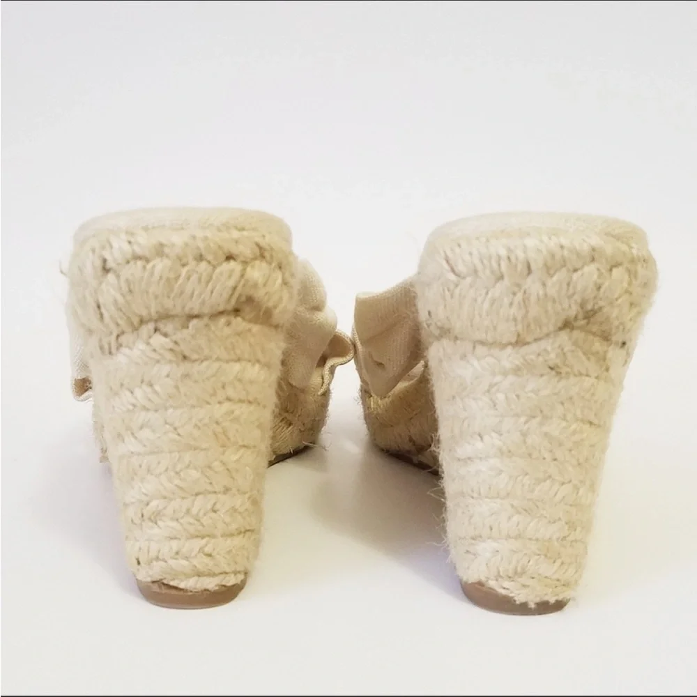 Soludos ivory knotted wedge espadrilles Size 6